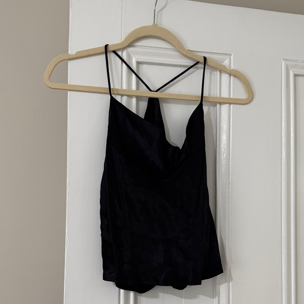 Zara Sleek Black Camisole Top